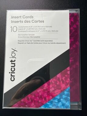 Cricut Joy Party Pink & Neon Blue Crystal Insert Cards